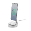 Беспроводное зарядное устройство uBear Level 2 в 1 стандарта Qi, MagSafe, 15W. Цвет: серебристый