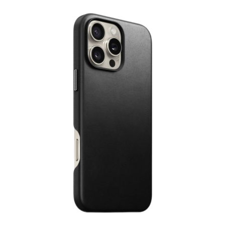 Чехол защитный Nomad Traditional Leather case для iPhone 16 Pro Max. Цвет: черный