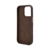Чехол Guess PU 4G Plate metal logo MagSafe для iPhone 16. Цвет: коричневый
