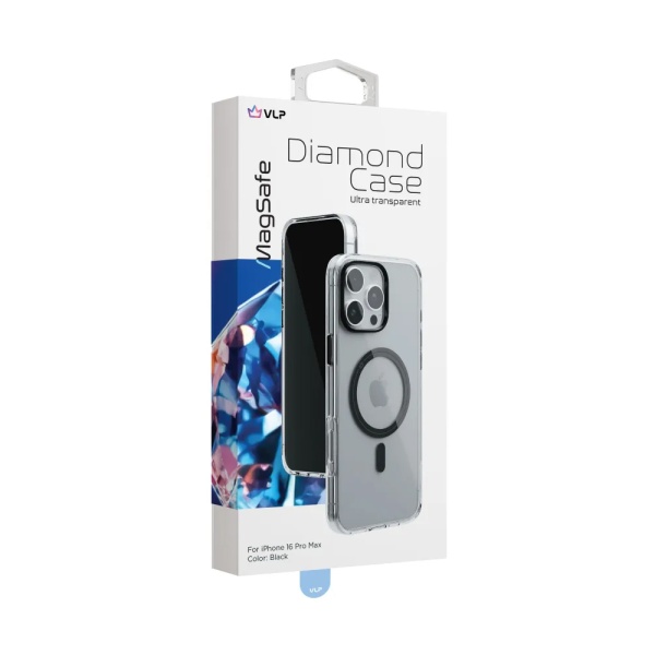 Чехол защитный vlp diamond case с MagSafe для iPhone 16 Pro. Цвет: черный
