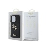Чехол Guess Fixed Glitters 4G Big metal logo для iPhone 16 Pro. Цвет: черный
