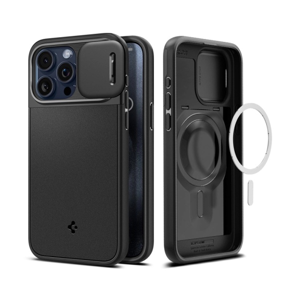 Чехол SPIGEN OPTIK ARMOR MagSafe для iPhone 15 Pro Max. Цвет: черный