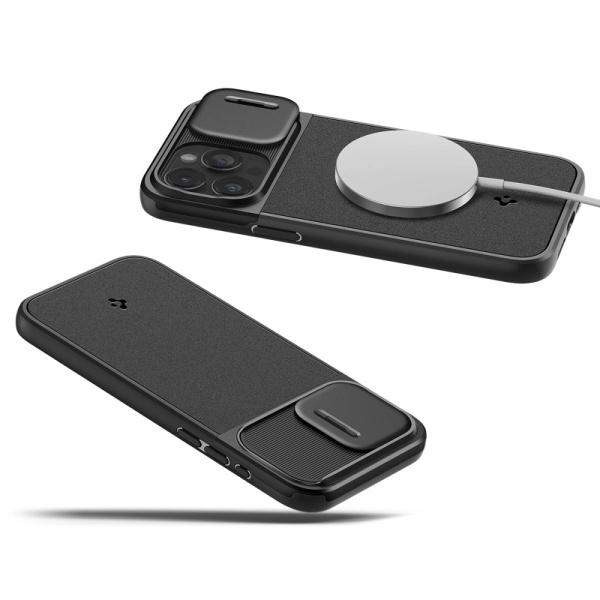 Чехол SPIGEN OPTIK ARMOR MagSafe для iPhone 15 Pro Max. Цвет: черный