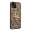 Чехол Guess PU 4G Big metal logo Hard для iPhone 15. Цвет: коричневый