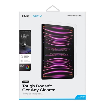 Защитное стекло Uniq OPTIX для Apple iPad Air 6 13 (2024), прозрачное