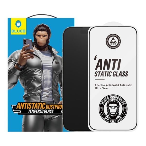 Защитное стекло BlueO Narrow border Anti-Static для iPhone 16/15