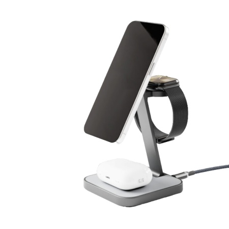 Беспроводное з/у VLP Unity Power 3 в 1 с Magsafe. Цвет: серый космос