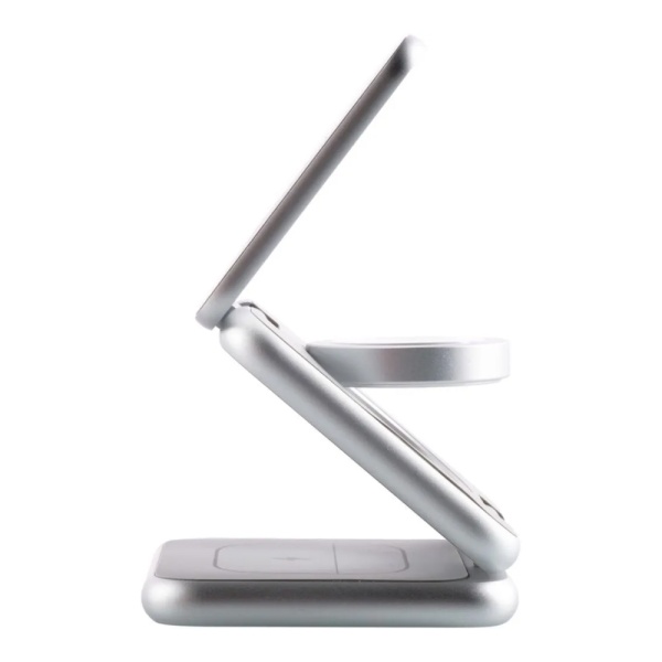 Беспроводное з/у Magssory WCH003 3 в 1 с Magsafe. Цвет: серебро