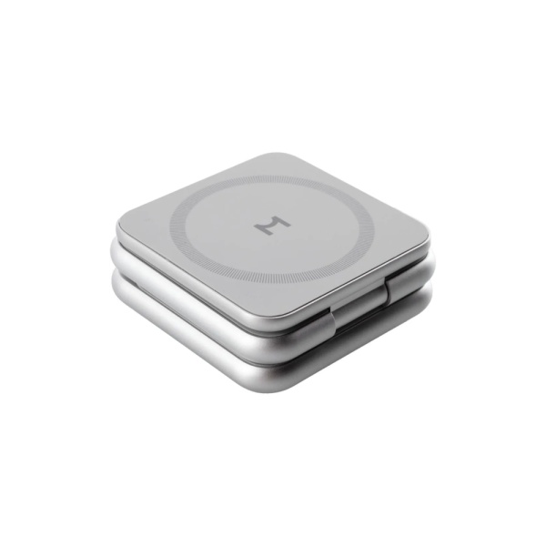 Беспроводное з/у Magssory WCH003 3 в 1 с Magsafe. Цвет: серебро