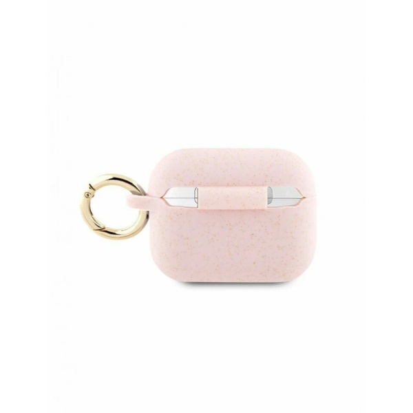 Чехол Guess Silicone with ring для AirPods Pro 2. Цвет: розовый