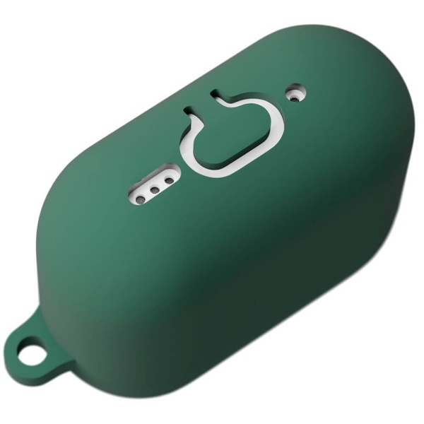 Чехол vlp Charm Case для AirPods 4, силикон. Цвет: темно-зеленый