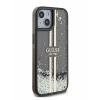 Чехол Guess Liquid Glitter Gold Stripes Hard для iPhone 15 Pro Max. Цвет: черный