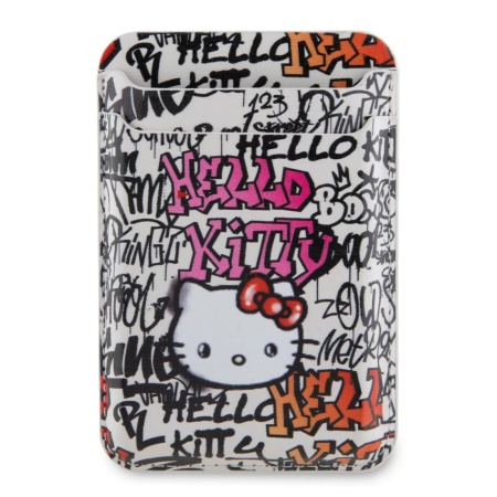 Магнитный бумажник Hello Kitty Cardslot MagSafe PU leather Graffiti Tags. Цвет: бежевый