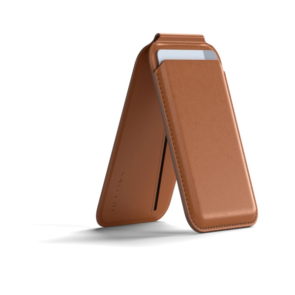 Магнитный бумажник с подставкой Satechi Magnetic Wallet Stand. Цвет: коричневый