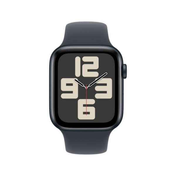 Apple Watch SE (2024), 44мм, корпус из алюминия цвета "Тёмная ночь", Спортивный ремешок (M/L)