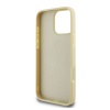Чехол Guess Fixed Glitters 4G Big metal logo для iPhone 16 Pro. Цвет: золотой