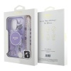 Чехол Guess PC/TPU Flowers Hard + Pearl Hand Strap MagSafe для iPhone 16 Pro. Цвет: фиолетовый
