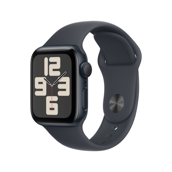 Apple Watch SE (2024), 40мм, корпус из алюминия цвета "Тёмная ночь", Спортивный ремешок (M/L)