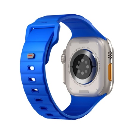 Ремешок силиконовый Uniq Stride FKM для Apple Watch 49мм/45мм/44мм/42мм. Цвет: синий