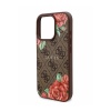 Чехол Guess PU Flowers Roses MagSafe для iPhone 16 Pro Max. Цвет: коричневый