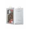 Чехол Guess PU Flowers Roses MagSafe для iPhone 16 Pro Max. Цвет: коричневый