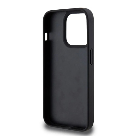 Чехол Lagerfeld GripStand PU Saffiano NFT Choupette metal для iPhone 15 Pro Max.Цвет: серебристый
