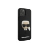 Чехол Lagerfeld для iPhone 12/12 Pro 3D Rubber Karl's head. Цвет: черный
