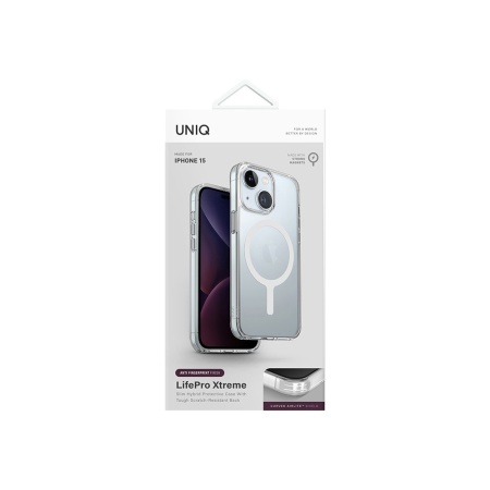 Чехол Uniq Lifepro Xtreme AF Frost Clear MagSafe для iPhone 15. Цвет: прозрачный