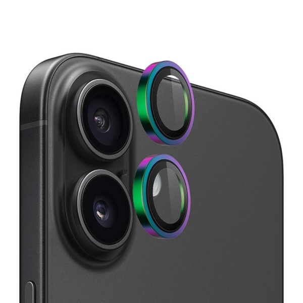 Защитное стекло BlueO Camera lens Armor metal д/камеры iPhone 16/16 Plus (2 шт.). Цвет: разноцветный