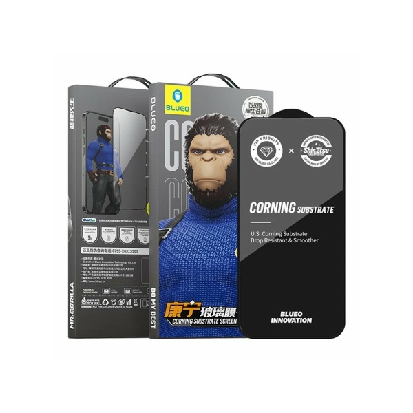 Защитное стекло BlueO Corning Gorilla USA Anti-Static для iPhone 15