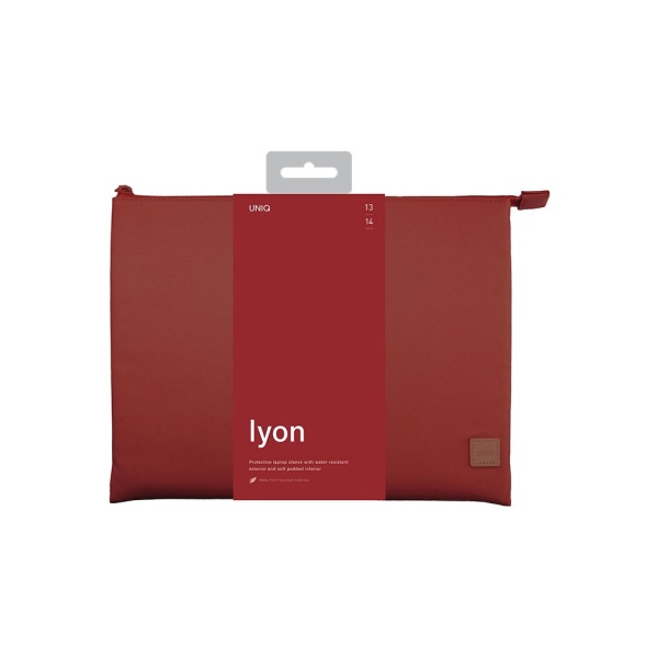 Чехол Uniq LYON RPET fabric для ноутбуков 14", переработанный ПЭТ. Цвет: красный