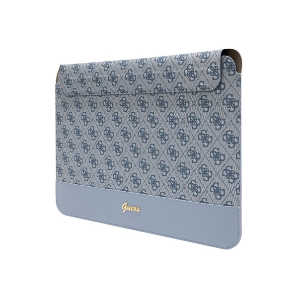Чехол Guess Sleeve 4G Bottom stripe Metal logo для ноутбуков 13"/14". Цвет: синий
