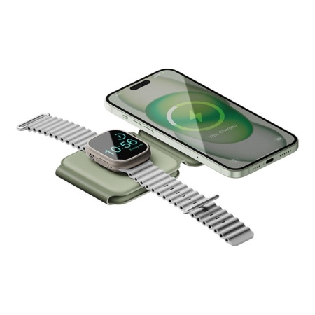 Беспроводное з/у EnergEA Bazic GoMag Trio PLUS magnetic wireless foldable15 Вт. Цвет: бежевый