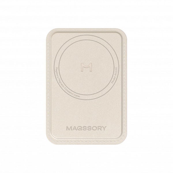 Магнитный бумажник Magssory Duo с Magsafe ACL011. Цвет: айвори