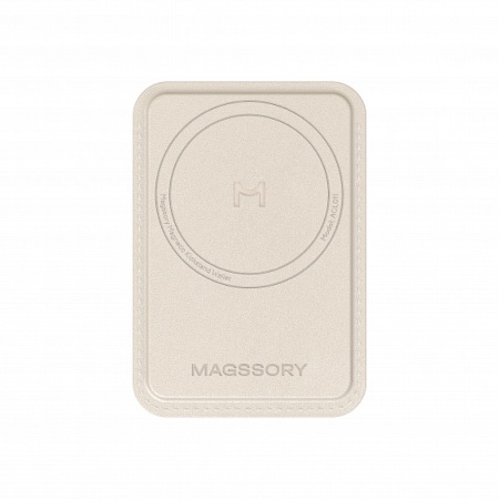 Магнитный бумажник Magssory Duo с Magsafe ACL011. Цвет: айвори