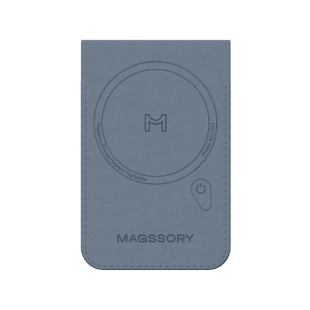 Магнитный бумажник Magssory Geotag Magnetic Flip Wallet с Magsafe ACL003. Цвет: кобальт 