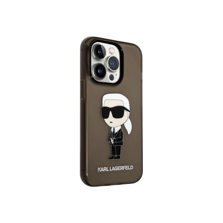 Чехол Lagerfeld PC/TPU NFT Karl Ikonik для iPhone 15 Pro. Цвет: прозрачный/чёрный