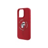 Чехол Lagerfeld Liquid Silicone NFT Karl & Choupette MagSafe для iPhone 16 Pro. Цвет: красный