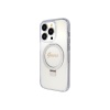 Чехол Guess PC/TPU Script logo + Ring stand Glitter MagSafe для iPhone 15 Pro Max. Цвет: прозрачный