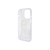 Чехол Guess PC/TPU Script logo + Ring stand Glitter MagSafe для iPhone 15 Pro Max. Цвет: прозрачный