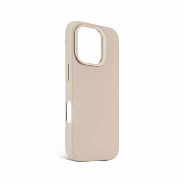 Чехол защитный Decoded Leather Back Cover для iPhone 16 Pro. Цвет:бежевый