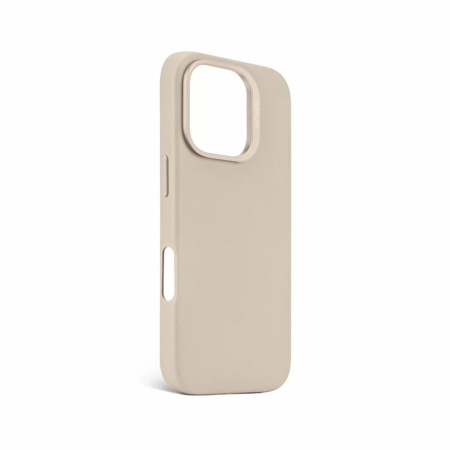 Чехол защитный Decoded Leather Back Cover для iPhone 16 Pro. Цвет:бежевый