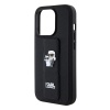 Чехол Lagerfeld GripStand PU Saffiano NFT Karl & Choupette metal для iPhone 15 Pro Max.Цвет: черный