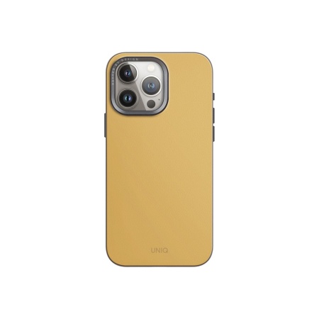 Чехол защитный Uniq Lyden DS с MagSafe для iPhone 15 Pro Max. Цвет: желтый/серый