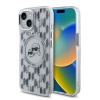 Чехол Lagerfeld для iPhone 15 PC/TPU Monogram NFT Karl & Choup Metal Camera MagSafe. Цвет:прозрачный