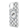 Чехол Lagerfeld для iPhone 15 PC/TPU Monogram NFT Karl & Choup Metal Camera MagSafe. Цвет:прозрачный