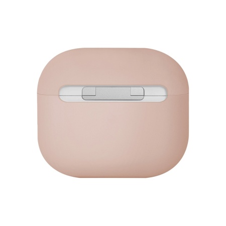 Чехол UNIQ Lino для AirPods 4, силикон. Цвет: розовый