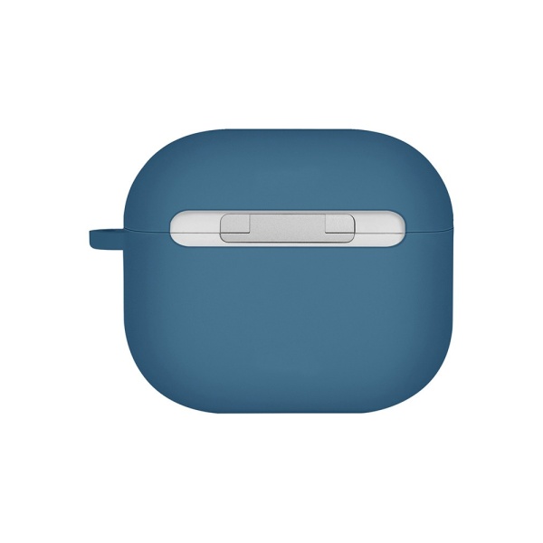 Чехол UNIQ NEXO для AirPods 4, силикон с карабином и заушинами. Цвет: синий