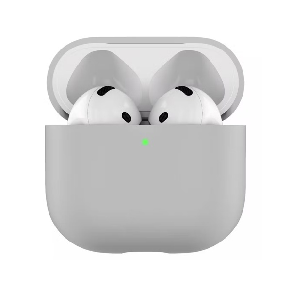 Чехол усиленный uBear Touch Pro для AirPods 4, силикон. Цвет: серый