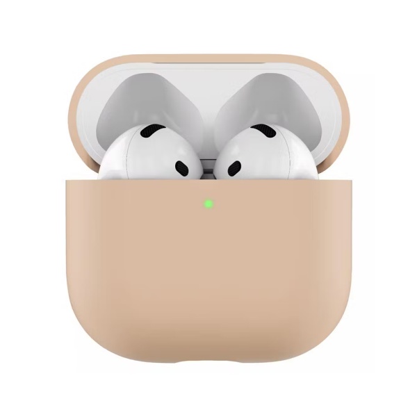 Чехол усиленный uBear Touch Pro для AirPods 4, силикон. Цвет: латте